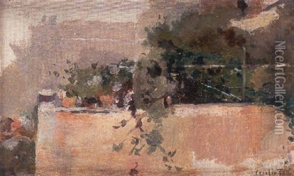 Jardin Oil Painting - Cecilio Pla