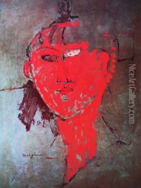 The red head Oil Painting - Amedeo Modigliani