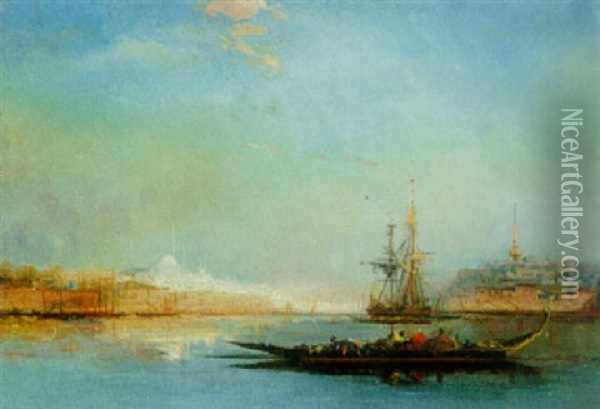 A View Of Constantinople Oil Painting - Henri Duvieux