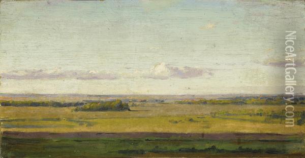 Distant Landscape At Evening Oil Painting - Ivan Lavrentievich Gorokhov