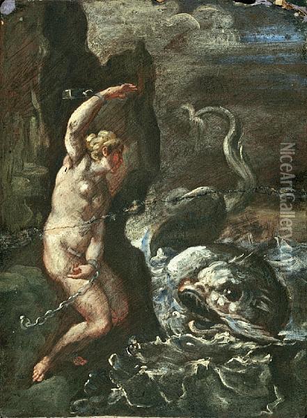 Andromeda Oil Painting - Rutilio Lorenzo Di Manetti