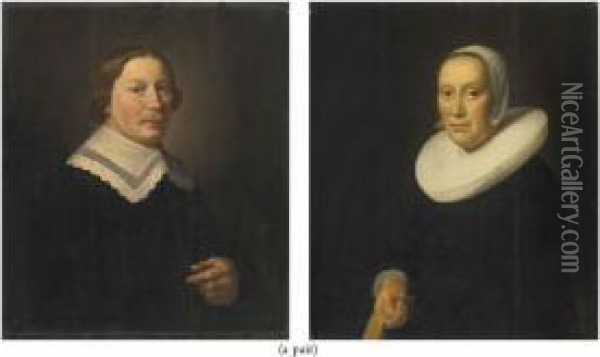 Portrait Of A Gentleman Oil Painting - Hendrick Van Vliet