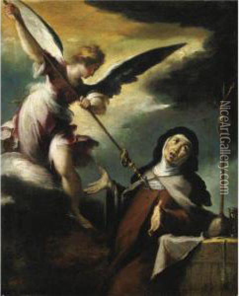 Estasi Di Santa Teresa Oil Painting - Bernardo Strozzi