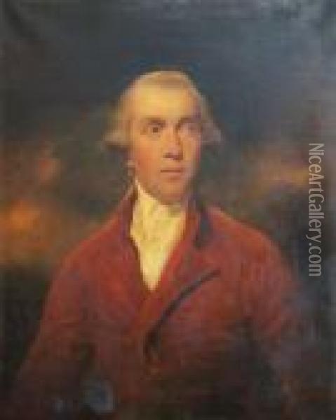 Portrait Of A Gentleman In A Red Jacket Oil Painting - James Northcote