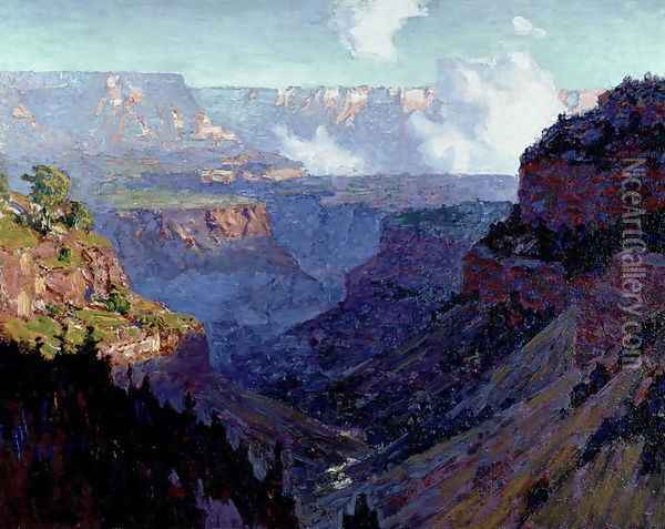 Looking Across the Grand Canyon, c.1910 Oil Painting - Edward Henry Potthast