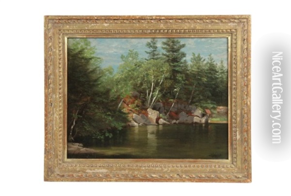 Tuttle's Bay, Lake George Oil Painting - Nelson Augustus Moore