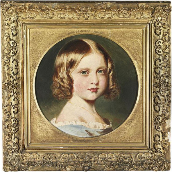 Portrait Of Princess Louise Oil Painting - H.M. Queen The Victoria