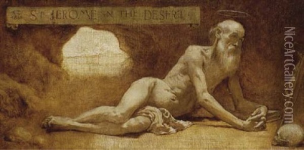 Saint Jerome In The Desert Oil Painting - Kenyon C. Cox