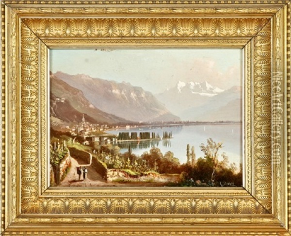 Montreux Am Genfer See Oil Painting - Hubert Sattler