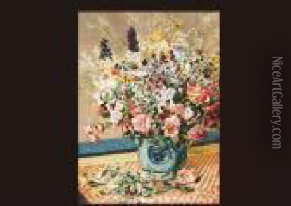 Bouquet(reproduction) Oil Painting - Pierre Auguste Renoir