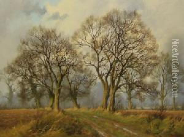 Country Lane Oil Painting - James Wright