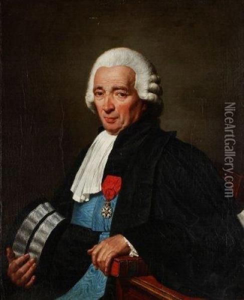 Portrait D'un Magistrat Oil Painting - Nicolas Andre Monsiau