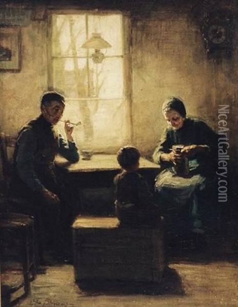 Mealtime Oil Painting - Jacobus Frederik Sterre De Jong