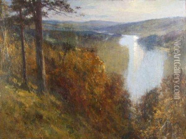 The River Spey From Tomanurie Hut Oil Painting - George, Sir Reid