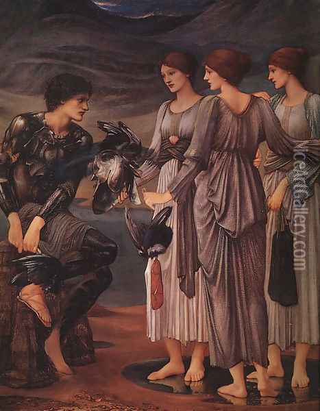 The Arming of Perseus 1885 Oil Painting - Sir Edward Coley Burne-Jones
