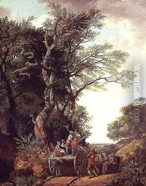 The Harvest Waggon, 1774 Oil Painting - Francis Wheatley