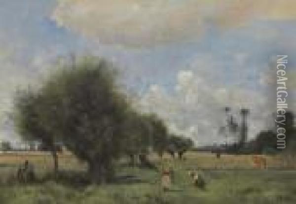 Plaine Aux Environs D'etampes Oil Painting - Jean-Baptiste-Camille Corot