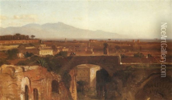 Campagna Di Roma Oil Painting - Samuel Colman