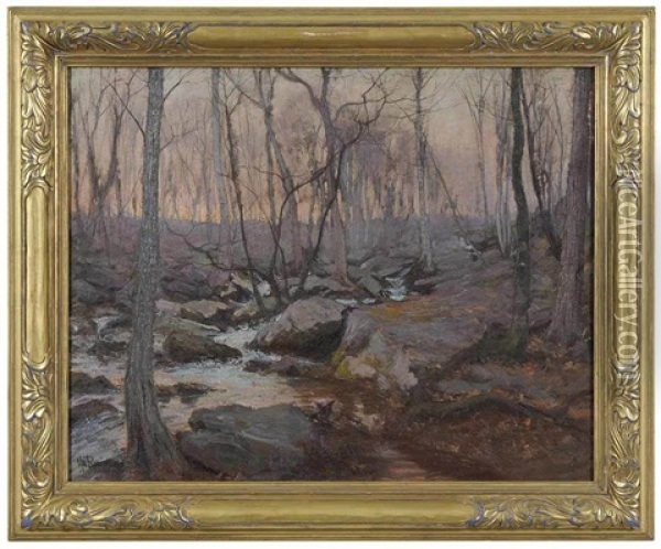 Autumn Twilight Oil Painting - Hal Robinson
