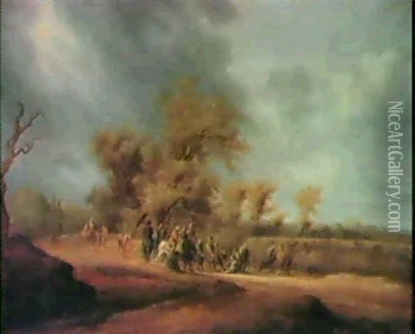 Die Bekehrung Des Saulus Oil Painting - Salomon van Ruysdael