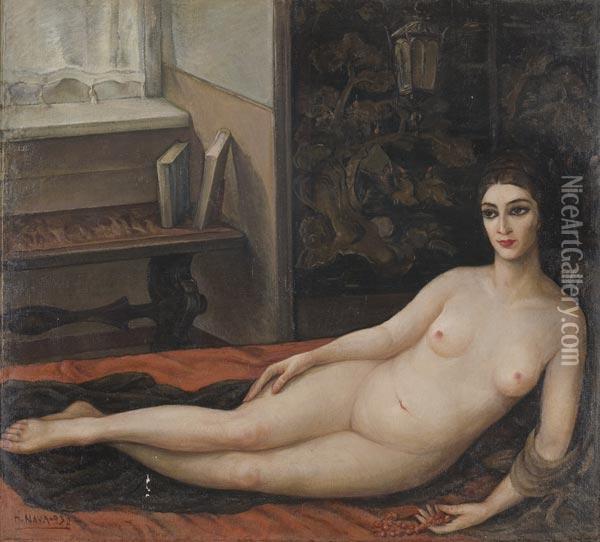 Nudo Di Donna In Interno Oil Painting - Hector Nava