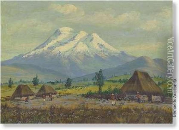 Landschap Oil Painting - E Moncario