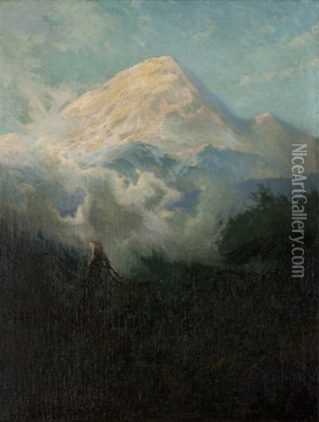 Mount Baker From Yellow Aster Butte Oil Painting - Sydney Mortimer Laurence