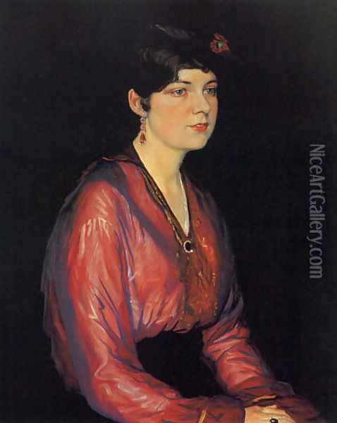 Portrait of Sylvia Parsons Oil Painting - William Strang