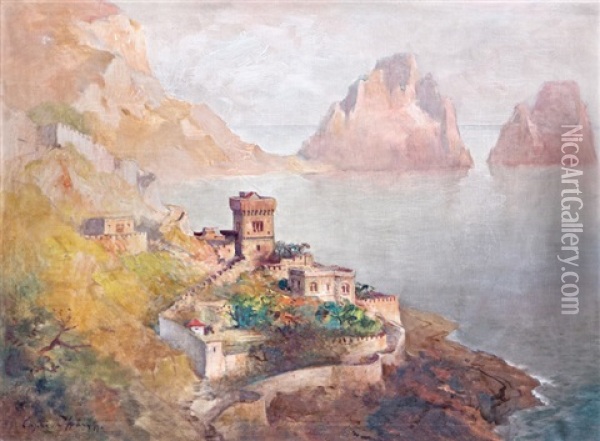 Capri Latkepe Oil Painting - Gyula Hary