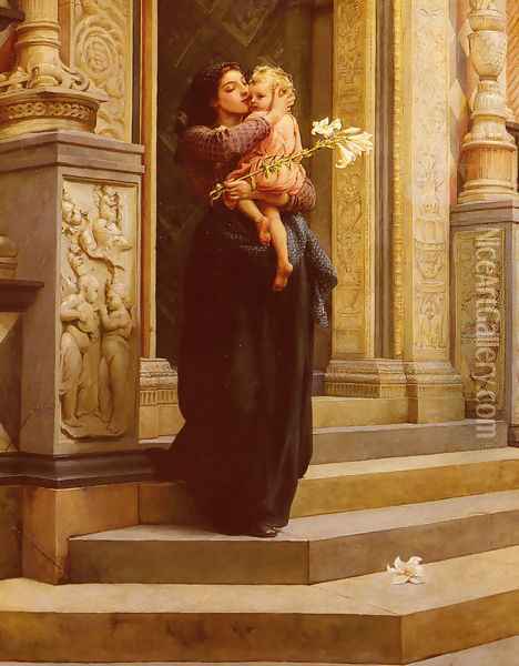 The Lily Oil Painting - Frank William Warwick Topham