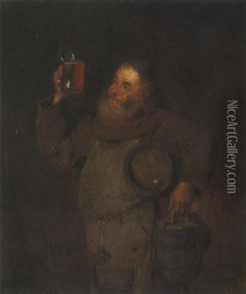 Bruder Kellermeister Oil Painting - Eduard von Gruetzner