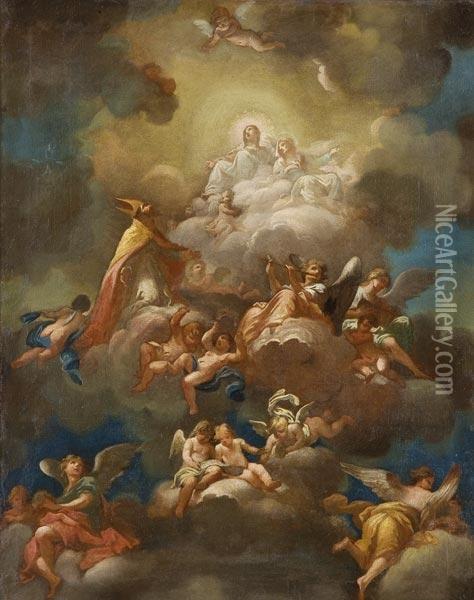 San Nicola In Gloria Oil Painting - Corrado Giaquinto