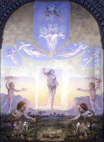 A study for the second version of The Morning, 1809 Oil Painting - Philipp Otto Runge