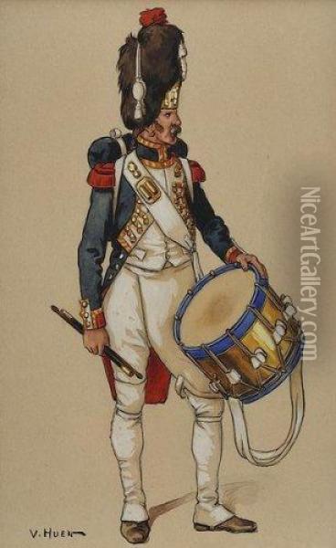 Tambour Des Grenadiers A Pied De La Garde Imperiale. Oil Painting - Victor Huen