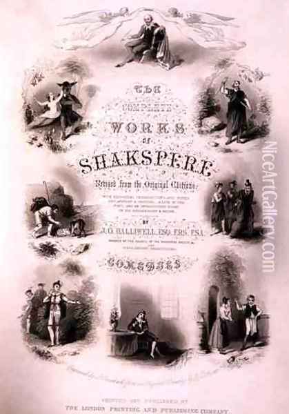 Frontispiece for The Complete Works of Shakespeare, revised by J. O. Halliwell, engraved by G. Greatbach Oil Painting - Scott, T. D.