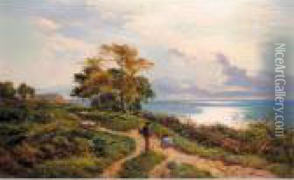 Overlooking The Bay Oil Painting - Sidney Richard Percy