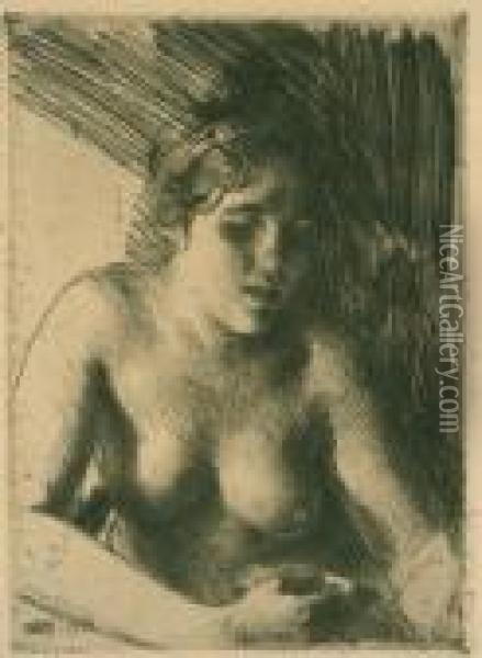 Buste 1916 Oil Painting - Anders Zorn