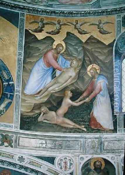 The Creation of Adam and Eve 1360-70 Oil Painting - Giusto di Giovanni de' Menabuoi