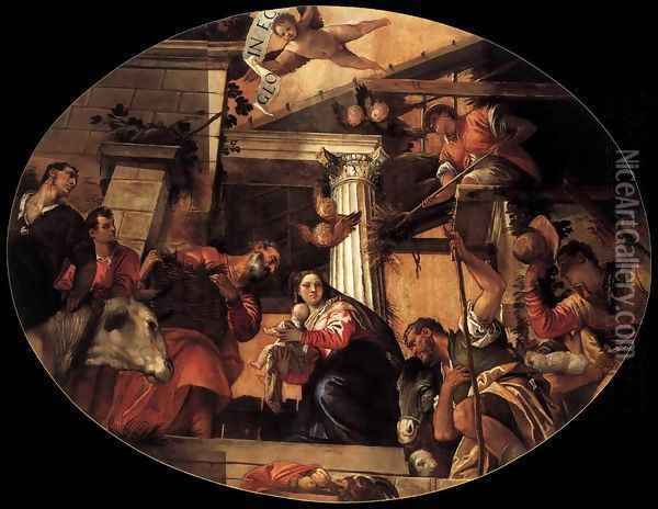 Adoration of the Shepherds 4 Oil Painting - Paolo Veronese (Caliari)