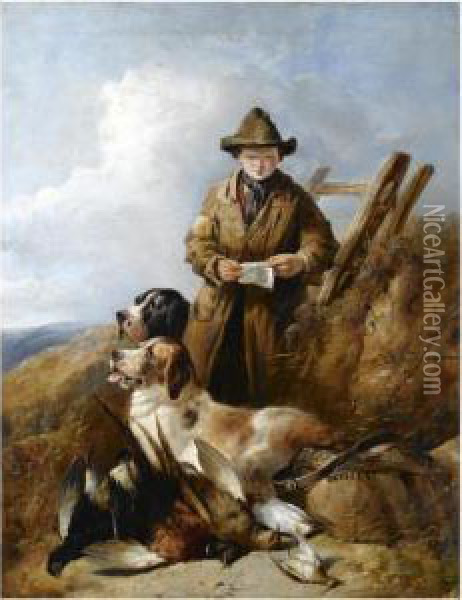 The Young Gamekeeper Oil Painting - William Walker