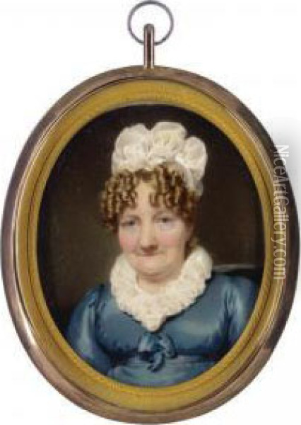 Portrait Of Mrs Vint Oil Painting - Hugh Ross