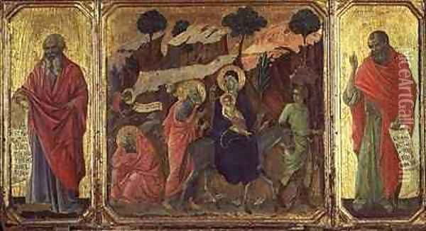 Maesta Flight into Egypt Oil Painting - Buoninsegna Duccio di