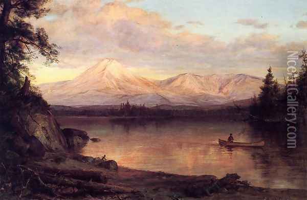 View of Mount Katahdin Oil Painting - Frederic Edwin Church