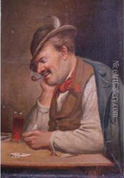 The Gambler Oil Painting - Carl Schleicher