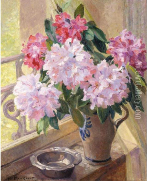 Bouquet De Fleurs Oil Painting - Jules Merckaert