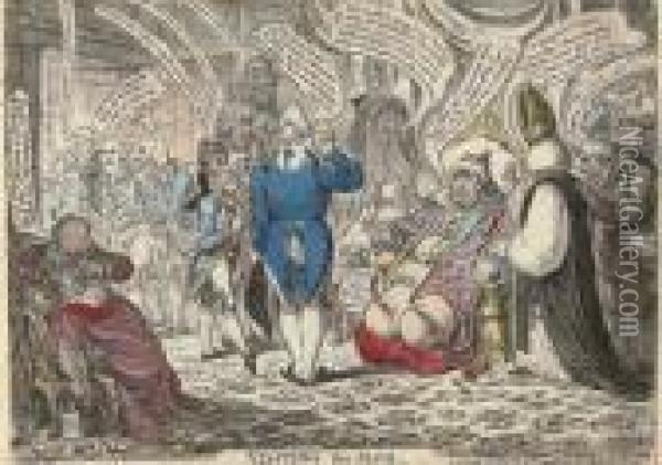 Visiting The Sick Oil Painting - James Gillray