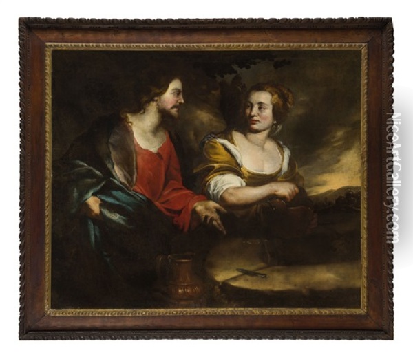 Cristo E La Samaritana Oil Painting - Orazio Ferraro