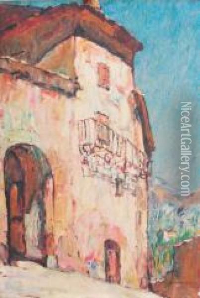 Le Village Oil Painting - Louis Pastour