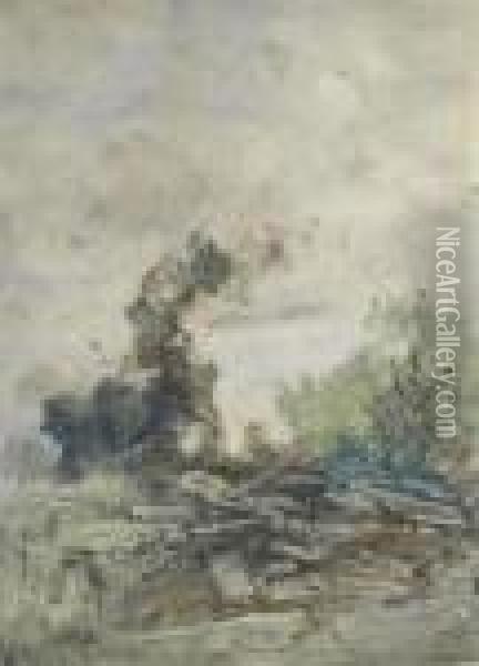 Paesaggio Oil Painting - Pompeo Mariani