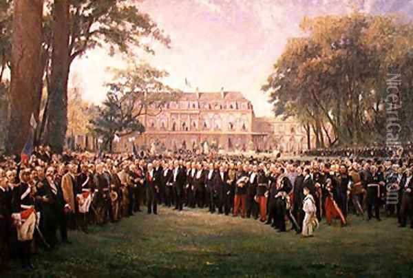 Reception of the Mayors of France at the Elysee Palace, 22nd September 1900, 1904 Oil Painting - Fernand-Anne Piestre Cormon